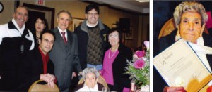 DPW chief blames sabotage for slow pothole repairs Maria Amari celebrated her 100th birthday on January 18 with members of her family and friends at the Wyndham Hotel in Chelsea. Mayor Ambrosino presented Maria with a citation from the City of Revere. She was born in Sicily and has lived in Revere for 40 years. Shown in photo, left to right: Mickey Casoli, Maria’s grandson, John Amari, Anna DiMaria, Maria’s son, Joe Amari, Maria, Mayor Tom Ambrosino and Maria’s daughter-in-law, Marie Amari.