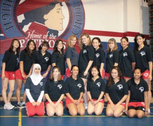 THE 2009 REVERE HIGH GIRLS TENNIS TEAM — Front row left to right: Hanan Kadri, Cristina Difabio, Julie Lu, Donna Le, Jennifer Kingston, Sabrina Sot. Back row left to right: Nancy Nguyen, Karen Chan, Mounia Elarar, Victoria Mauro, Zerina Dervisevic, Gia Ciccolo, Yvonne Rincon, Elma Meskovic, Samantha Harris, Cleopatra Duque. THE 2009 REVERE HIGH GIRLS TENNIS TEAM — Front row left to right: Hanan Kadri, Cristina Difabio, Julie Lu, Donna Le, Jennifer Kingston, Sabrina Sot. Back row left to right: Nancy Nguyen, Karen Chan, Mounia Elarar, Victoria Mauro, Zerina Dervisevic, Gia Ciccolo, Yvonne Rincon, Elma Meskovic, Samantha Harris, Cleopatra Duque.