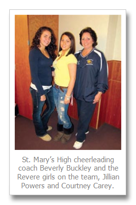 Revere Pop Warner grads lead St. Mary’s cheerleading team to a fifth place finish