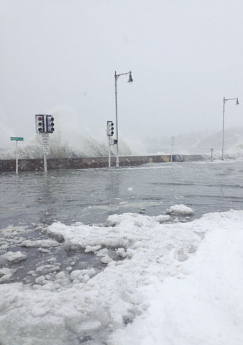 As conditions worsened on Winthrop Parkway, floodwaters elevated and waves crashed over the seawall. But, despite the scary scene, flooding did not overtake Beachmont, Revere Beach or the Pines as many had thought.